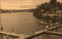 The Waterfront - Camp Kiwanis Hanson, MA Postcard Postcard Postcard