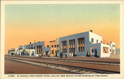 El Navajo, Fred Harvey Hotel (After Painting by Fred Geary) Gallup, NM Postcard Postcard Postcard