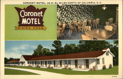 Coronet Motel Columbia, SC Postcard Postcard Postcard
