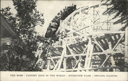 The Bobs - Fastest Ride in the World - Riverview Park Postcard