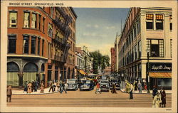 Looking Along Bridge Street Postcard