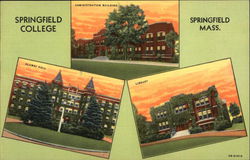 Springfield College Massachusetts Postcard Postcard Postcard