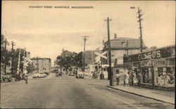 Chauncy Street Mansfield, MA Postcard Postcard Postcard