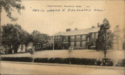 Street View of High School Postcard