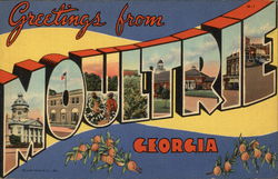 Greetings from Moultrie Georgia Postcard Postcard Postcard