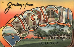 Greetings from Augusta Georgia Postcard Postcard Postcard