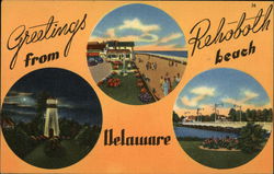 Greetings from Rehoboth Beach, Delaware Postcard Postcard Postcard