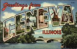 Greetings from Geneva, Illinois Postcard