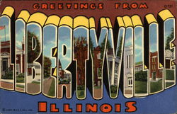 Greetings from Libertyville, Illinois - Selected Views Postcard