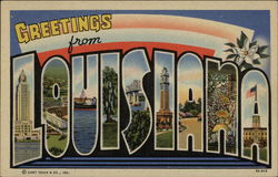 Greetings from Louisiana Postcard