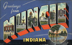 Greetings from Muncie Postcard