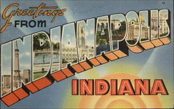 Greetings from Indianapolis, Indiana Postcard Postcard Postcard