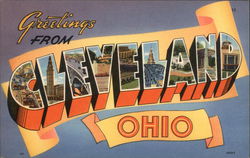 Greetings from Cleveland Ohio Postcard Postcard Postcard