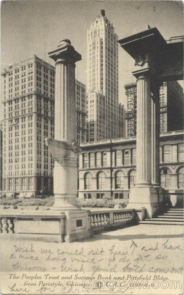 The Peoples Trust And Savings Bank And Pittsfield Bldgs Chicago Illinois
