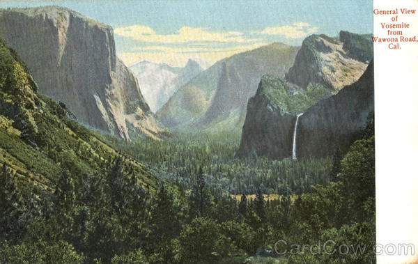 General View Of Yosemite From Wawona Road California