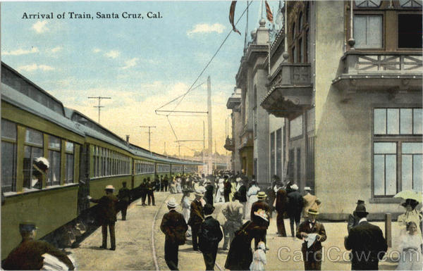 Arrival Of Train Santa Cruz California
