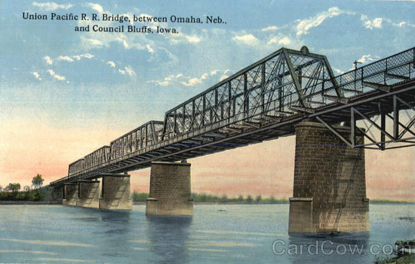 Union Pacific R. R. Bridge Council Bluffs Iowa