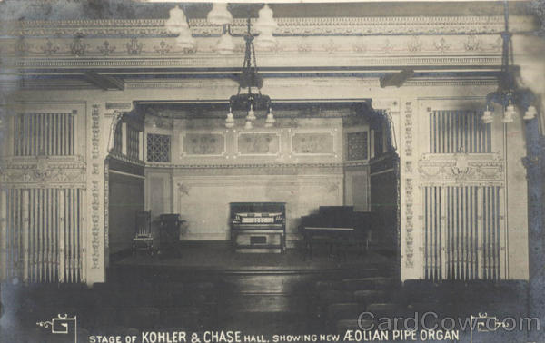Stage Of Kohler & Chase Hall Pipe Organ Music