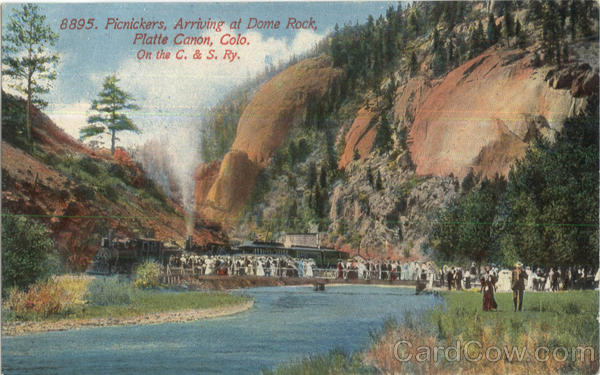 Picnickers Arriving At Dome Rock Platte Canon Colorado Picnickers Arriving At Dome Rock Platte Canon Colorado