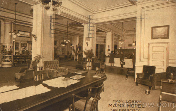 Main Lobby Manx Hotel San Francisco California