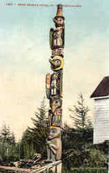 Chief Shake's Totem, Fort Wrangell Postcard