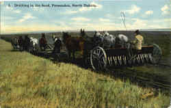 Drilling In The Seed Fessenden, ND Postcard Postcard