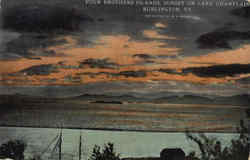 Four Brothers Islands Sunset On Lake Champlain Postcard