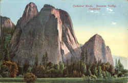 Cathedral Rocks Yosemite Valley, CA Yosemite National Park Postcard Postcard