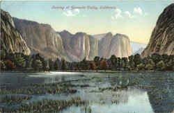 Evening At Yosemite Valley California Yosemite National Park Postcard Postcard