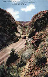 Looking Up Priest Canon , Royal Gorge Drive Postcard