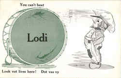 You Can't Beat Lodi Postcard