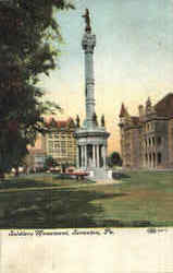 Soldiers Monument Scranton, PA Postcard Postcard