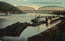 Lock No. 4 Monongahela River Charleroi, PA Postcard Postcard