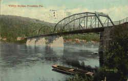 Valley Bridge Franklin, PA Postcard 