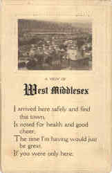A View Of West Middlesex Postcard