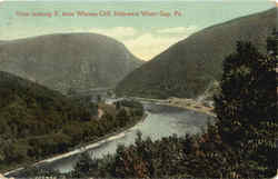 View Looking E. From Winona Cliff Delaware Water Gap, PA Postcard Postcard