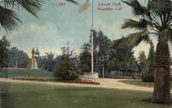 Library Park Pasadena, CA Postcard Postcard
