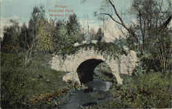 Bridge, Ganesha Park Pomona, CA Postcard Postcard