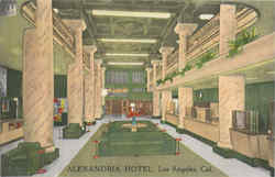 Alexandria Hotel Los Angeles, CA Postcard Postcard