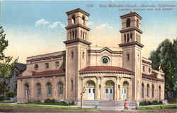 First Methodist Church, Central Avenue And Oak Street Postcard