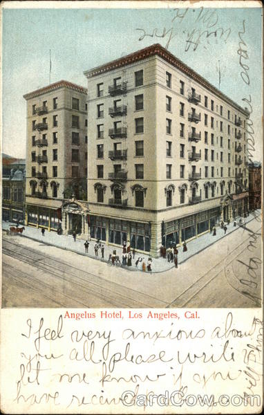 Bird's Eye View of Angelus Hotel Los Angeles California