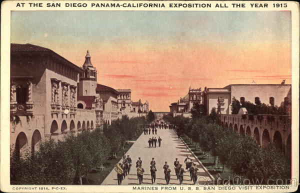 Marines From USS San Diego Visit Exposition California