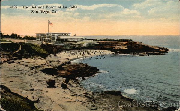 The Bathing Beach at La Jolla San Diego California