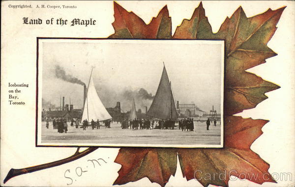 Iceboating on the Bay Toronto Canada Ontario