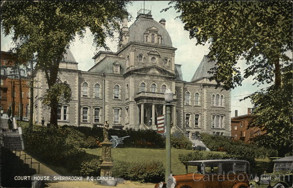Street View of Court House Sherbrooke PQ Canada Quebec