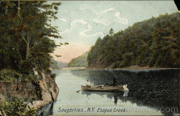 Fishermen on Esopus Creek Saugerties New York