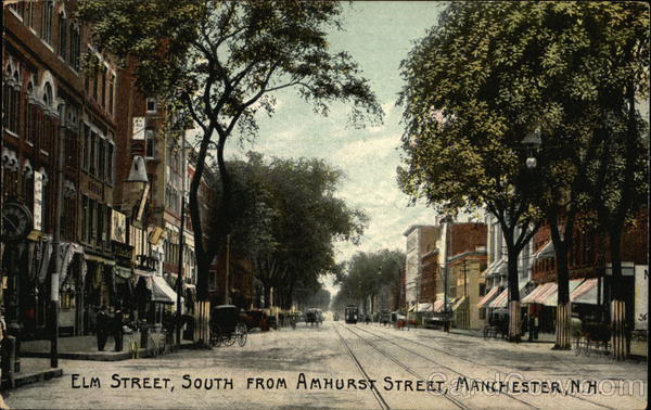 Elm Street, South from Amhurst Street Manchester New Hampshire