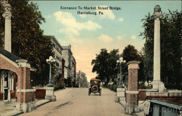 Entrance to Market Street Bridge Harrisburg Pennsylvania