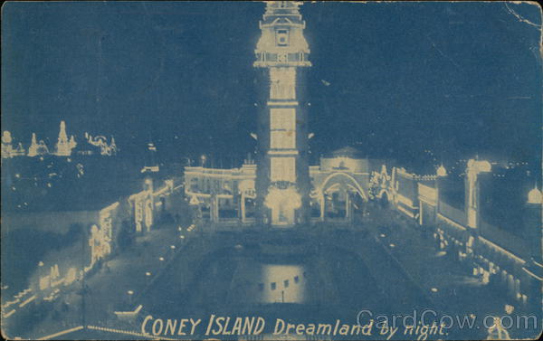 Dreamland by Night Coney Island New York