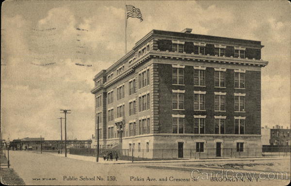Public School on Pitkin Avenue and Crescent Street Brooklyn New York